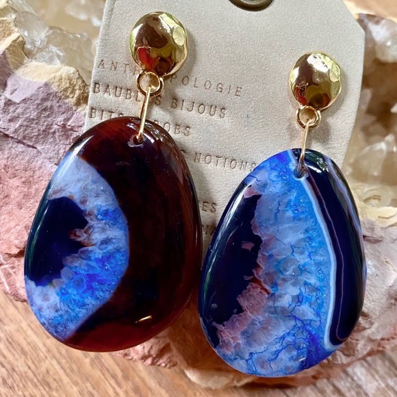 🌺🎉HP🎉🌺 NWT Anthropologie Stone Mountain Crystal Earrings - Picture 4 of 16